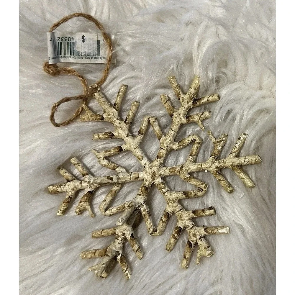 Kurt S Adler Victorian Santa Snowflake Midwest Cristmas Ornament Lot 4‎ Set